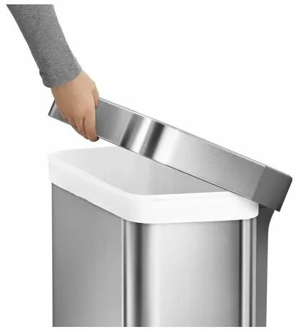 Simplehuman Coș cu pedale 55 l, argintiu, 55 l