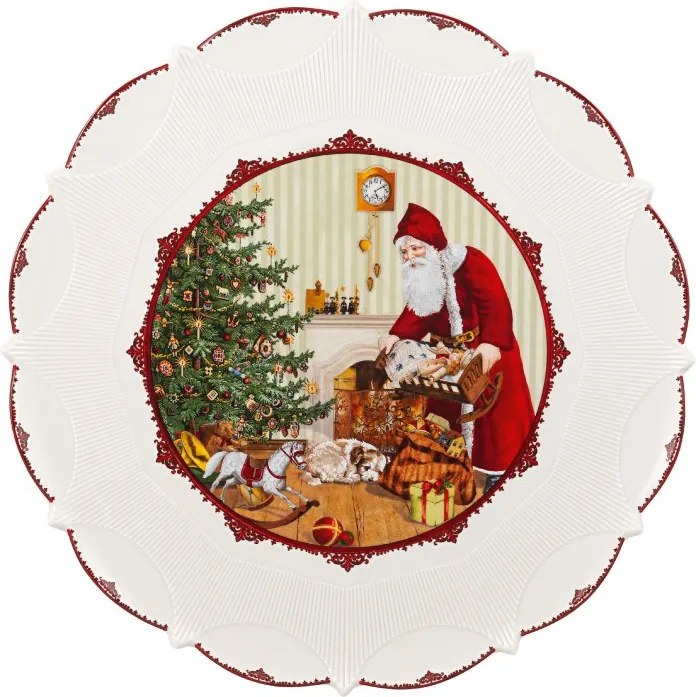 Platou mare cu motiv de Crăciun, diametru 42 cm, colecția Toy's Fantasy - Villeroy & Boch
