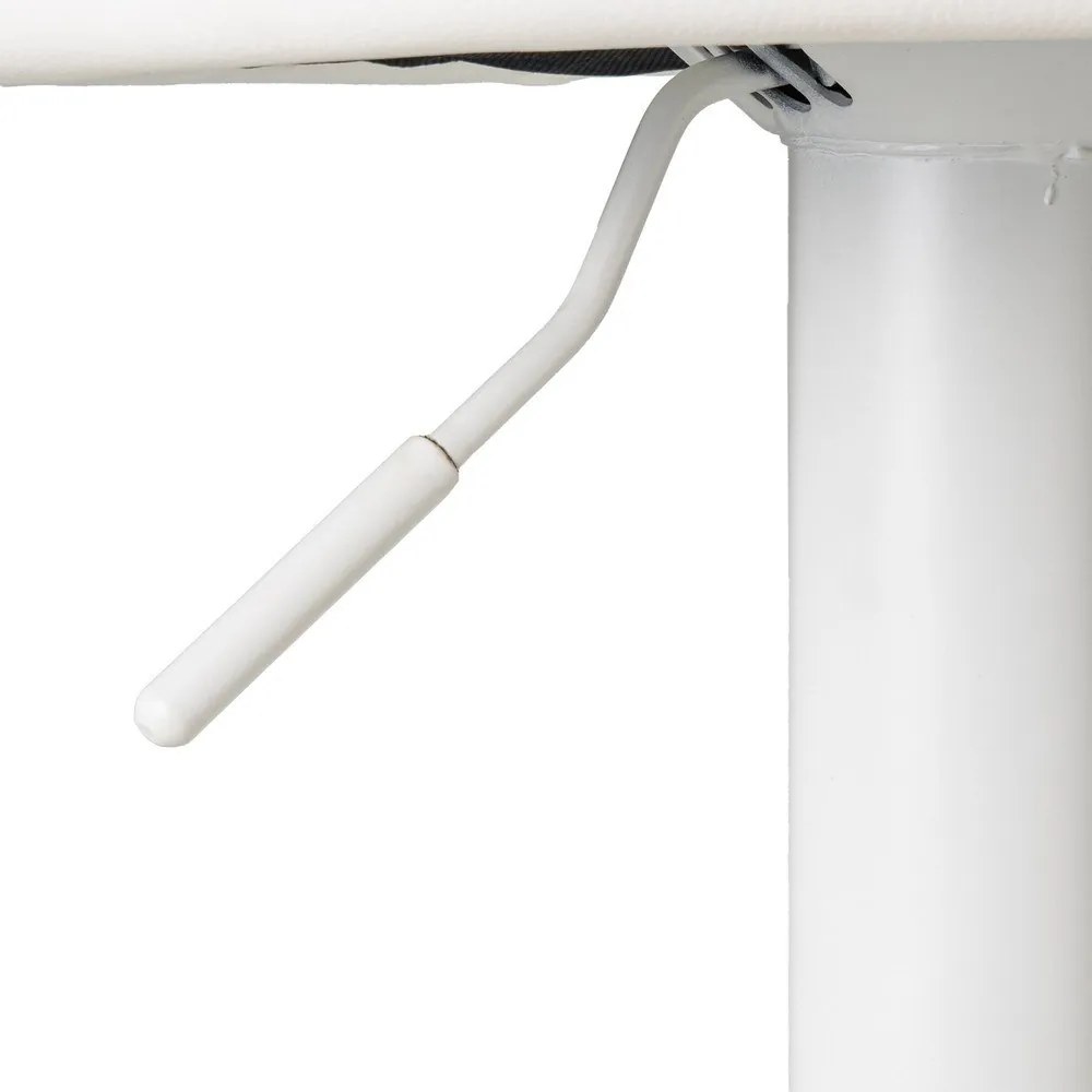 Scaune de bar albe cu înălțime ajustabilă 2 buc. din imitație de piele (înălțime șezut 72 cm) – Casa Selección