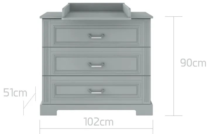Comoda eleganta Ines gri L102 cm