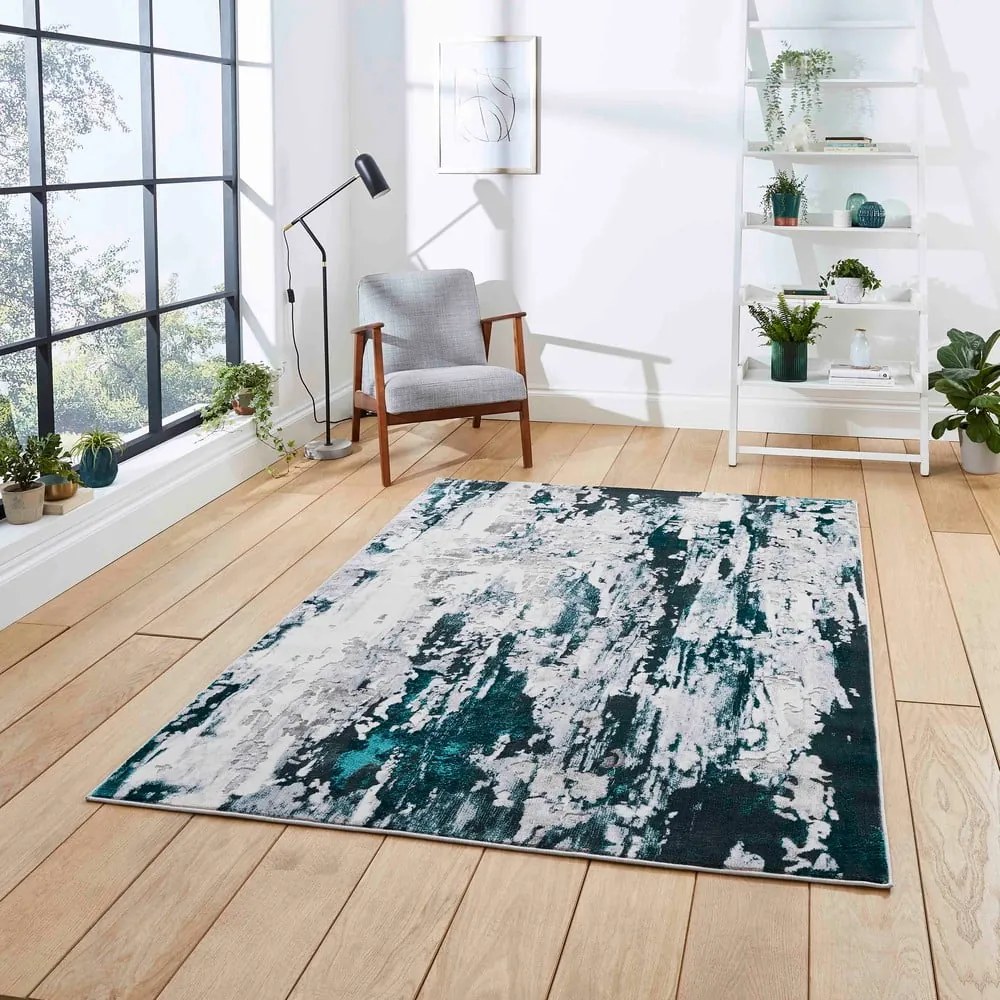 Covor în culoarea petrolului/gri deschis 80x150 cm Apollo – Think Rugs