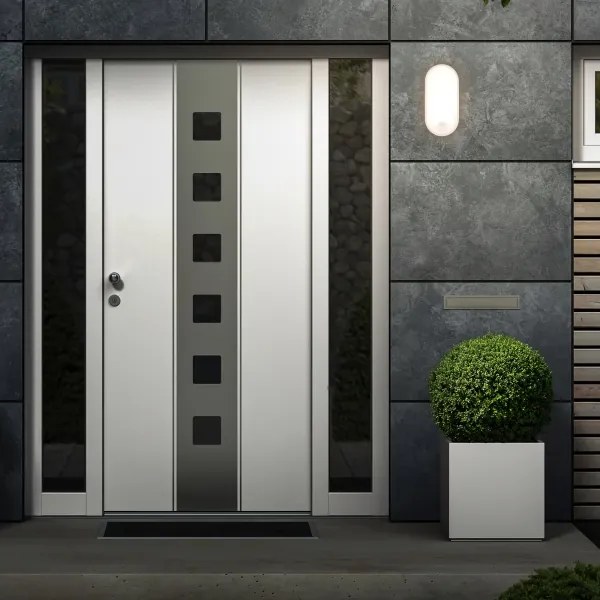 Brilo - Aplică de exterior LED cu senzor de mișcare RUCH LED/12W/230V IP65 alb