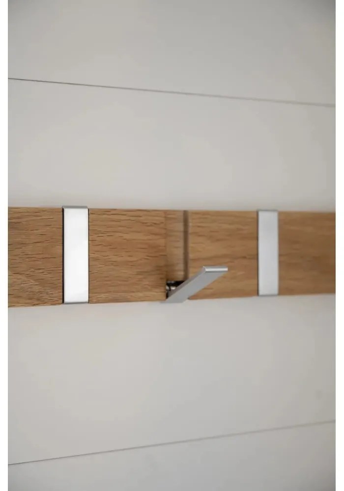 Cuier de perete în culoare naturală din lemn de stejar Confetti – Rowico