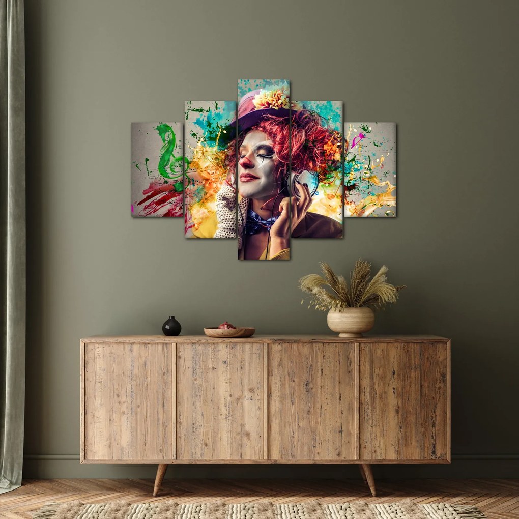 Tablou - Artista cu căști (150x105 cm)