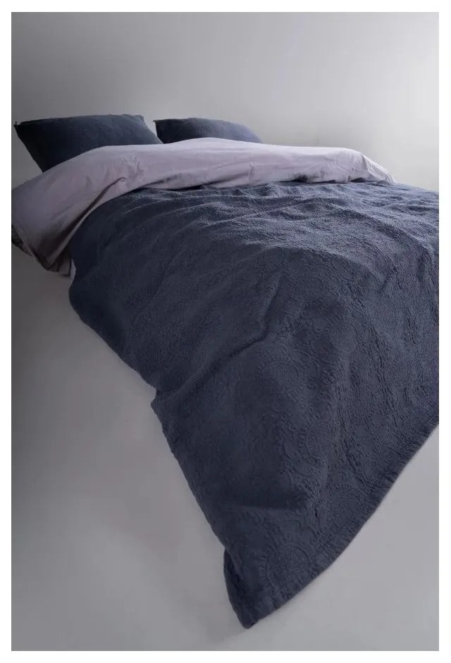 Set cuvertură și față de pernă gri închis din jacquard 180x240 cm Jacquard – Mila Home Luxury