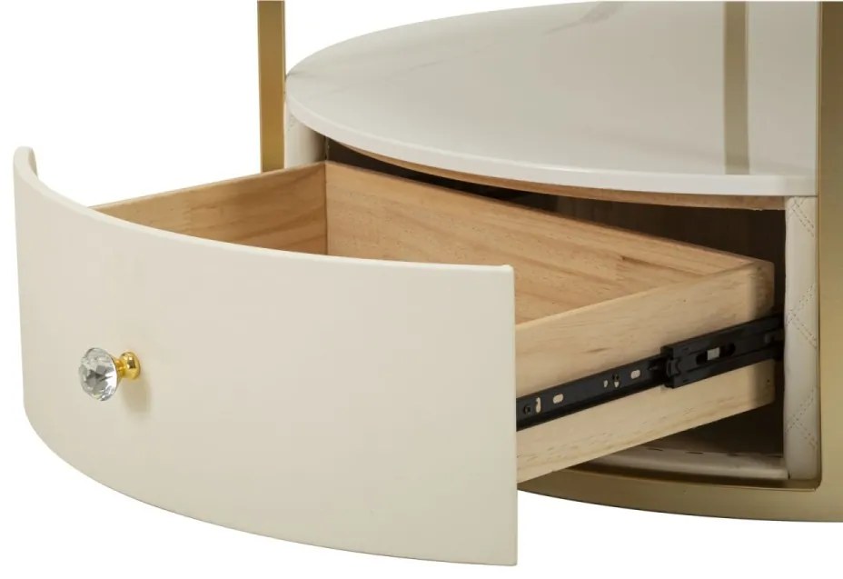 Măsuță de cafea, cu sertar, Ø75X40 cm, Sharon, Mauro Ferretti