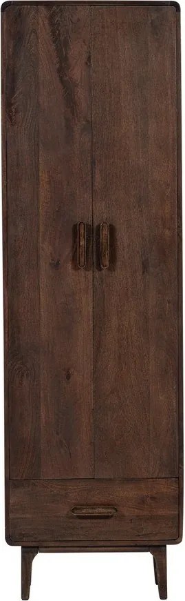 Dulap în culoare naturală închisă din lemn de mango 60x200x35 cm Liya – WOOOD