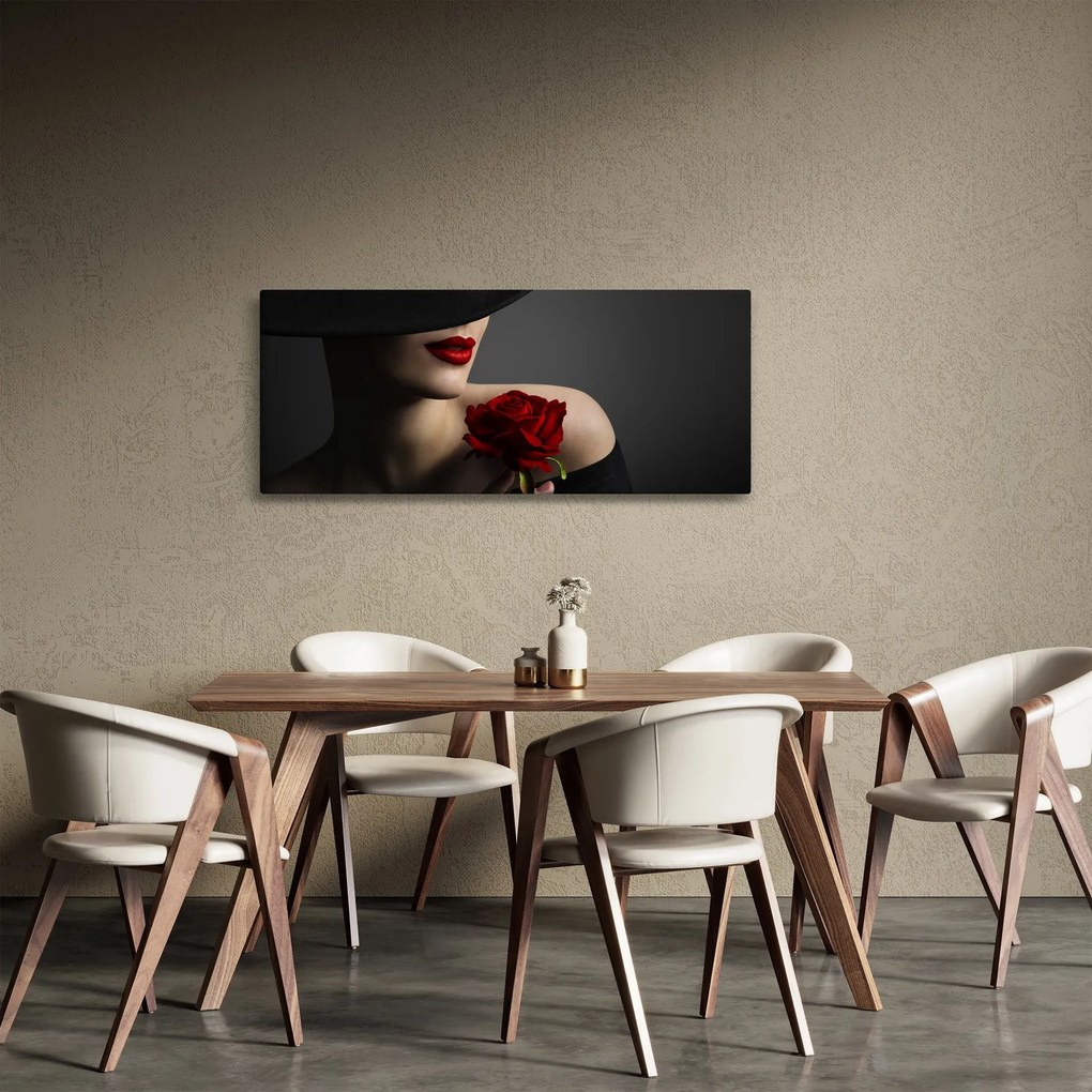 Tablou - Femeia cu flori (120x50 cm)