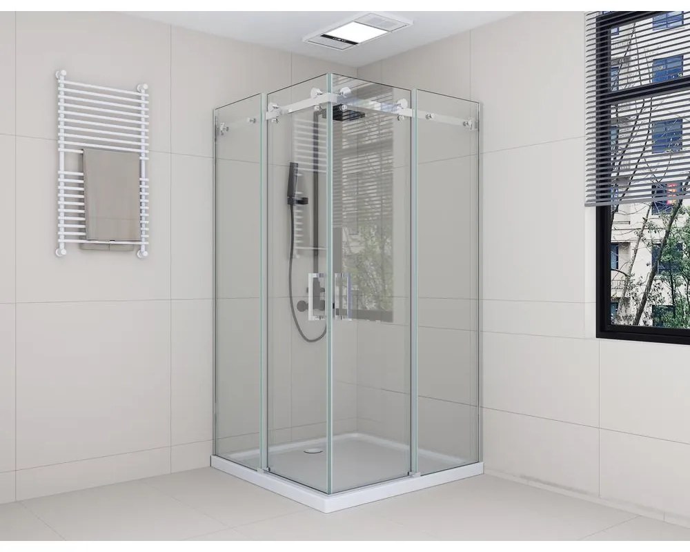 Belver Duo Cabină de duș 90x90, 100x100 195cm, 6mm, model cu două uși