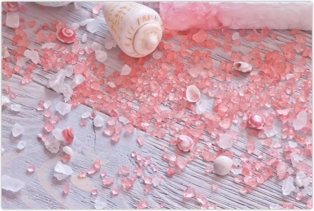 Tablou - Atmosfera de litoral în nuanțe roz (90x60 cm)