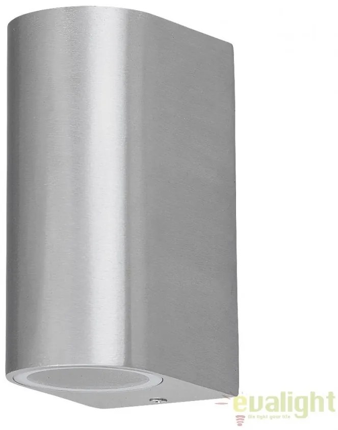 Aplica dubla de perete exterior finisaj brushed aluminiu, IP44 Chile 8034 RX