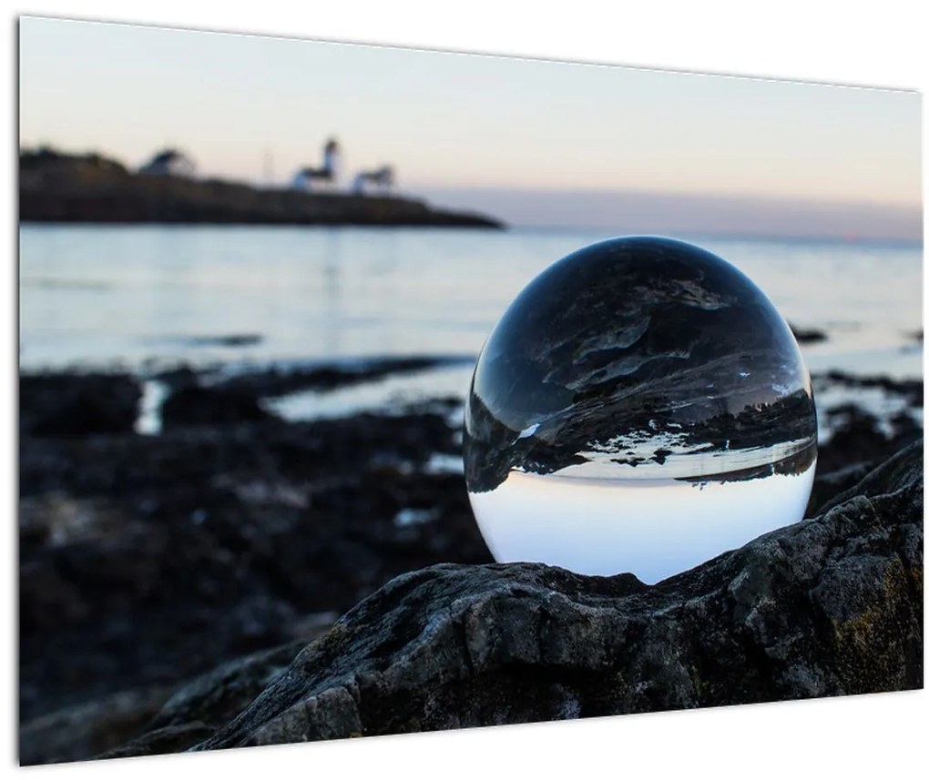 Tablou - Bile de sticlă pe piatră (90x60 cm)