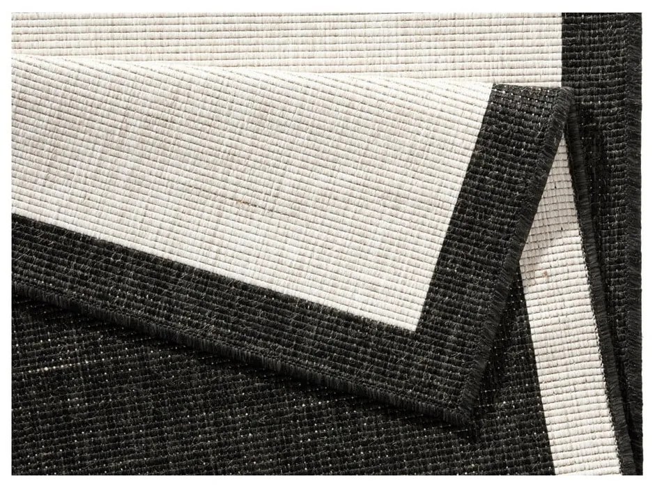 Covor adecvat pentru exterior NORTHRUGS Panama, 80 x 250 cm, negru - crem