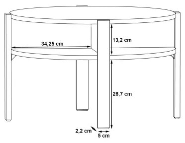 Măsuță de cafea RINO neagră