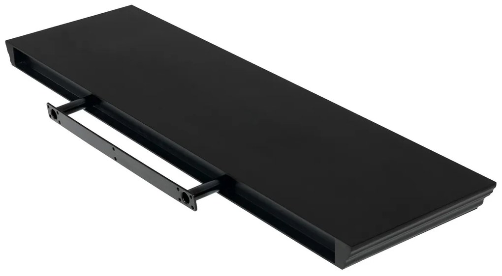 Etajeră de perete P-025, negru mat, 80 cm