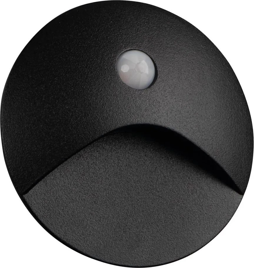 Kanlux 39124 - Lampă LED pentru trepte EXIN cu senzor, 2,5W/230V, 3000K, IP65, negru, rotund
