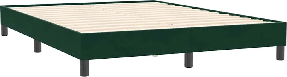 vidaXL Cadru de pat fără saltea Verde închis 140x210 cm catifea