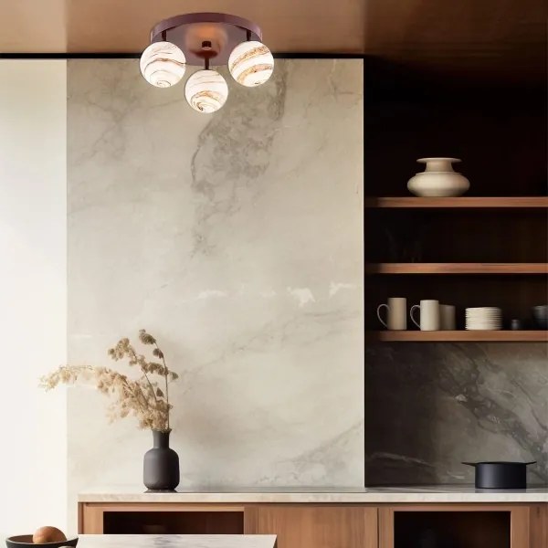 Plafonieră Argon 6292 FABIO 3xE14/7W/230V maro