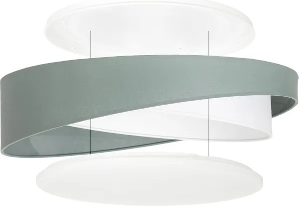 BRILAGI-LED Corp de iluminat de tavan VELVET TWIST LED/24W/230V 4000K Ø 55 cm verde/alb