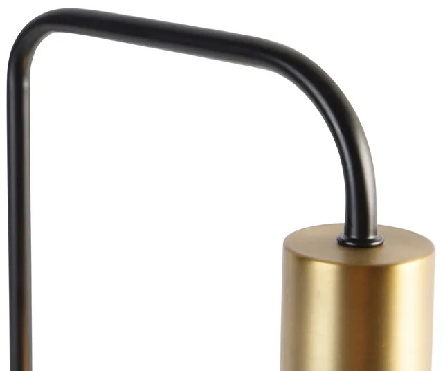 Lampa de masă de design neagră cu sticlă aurie și fum - Zuzanna