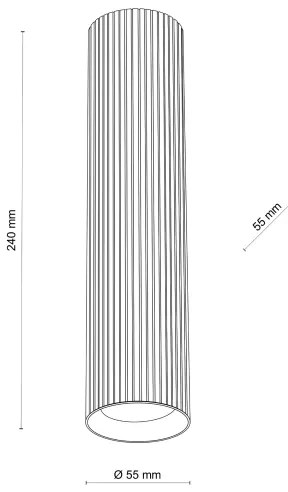 Spot TUNE L 1xGU10/10W/230V 24 cm maro