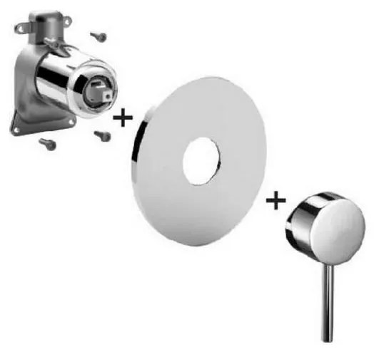 Paffoni - baterie pentru montaj încastrat LIGHT, crom mat