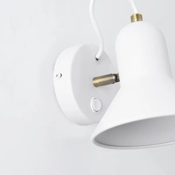 Aplica spot de perete ASTAMA 1xE27/40W/230V alb/alamă