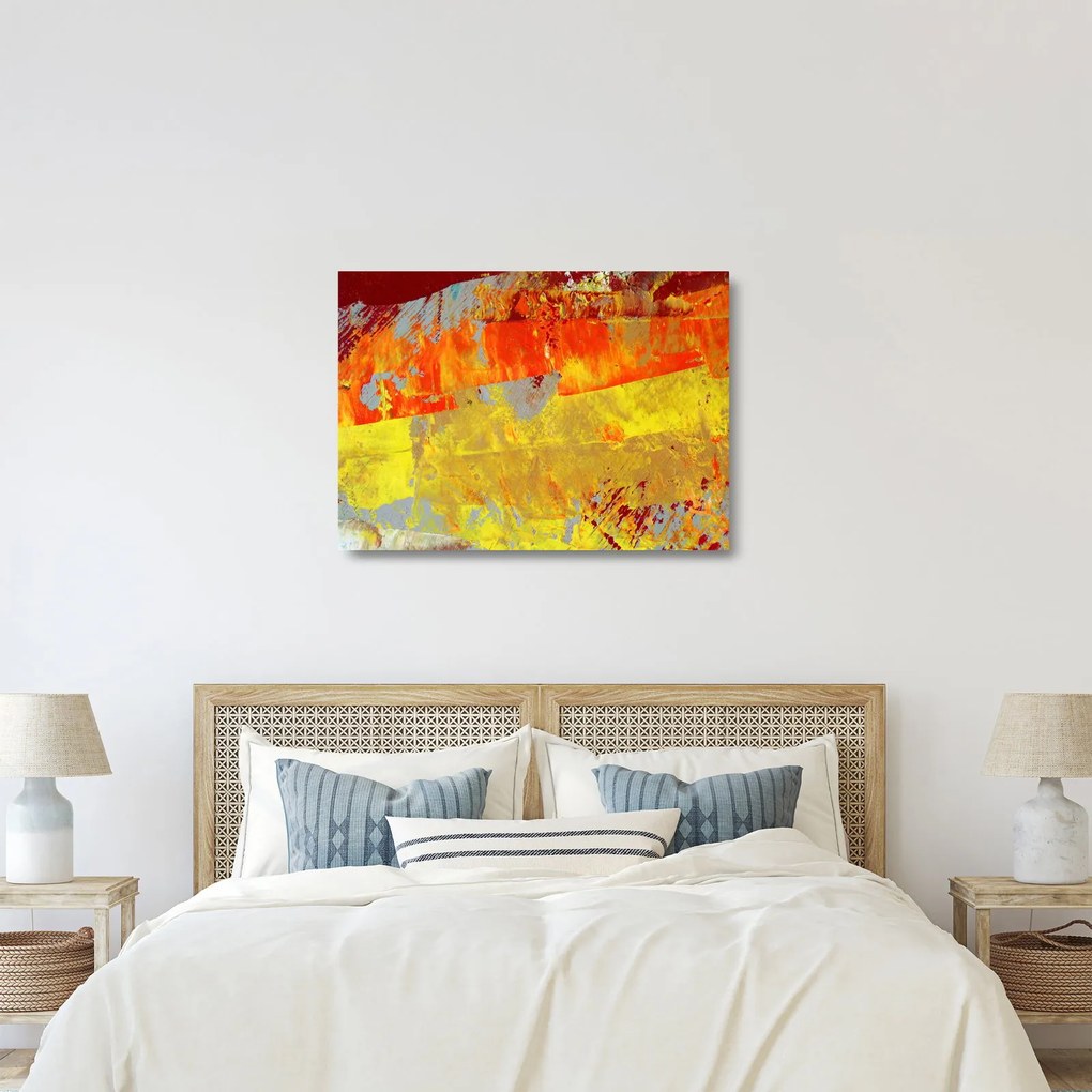Tablou pe sticlă cu abstracție - pictura (70x50 cm)