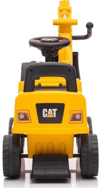 Excavator fără pedale pentru copii CAT galben/negru