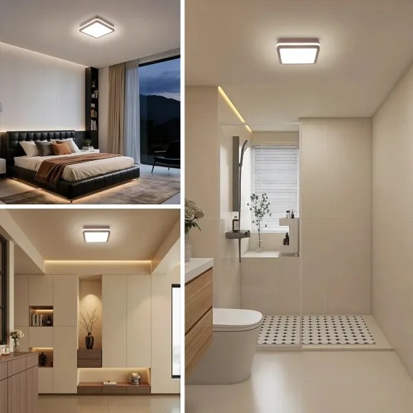 Brilagi-LED Lampă de exterior cu senzor BENE LED/18W/230V 21,5x21,5 cm maro IP54