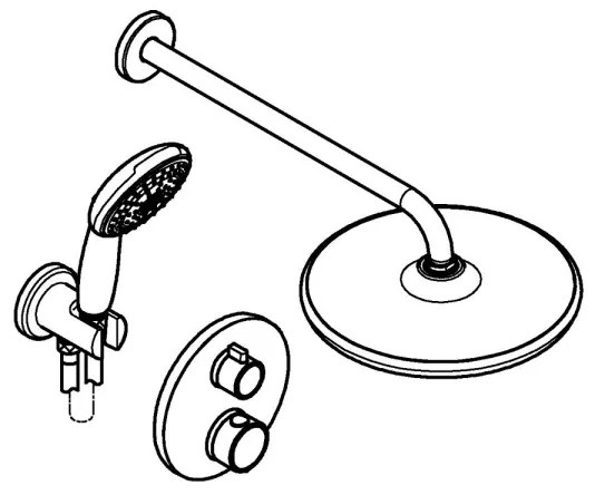 GROHE 34883000 - Sistem de duș PRECISION VITALIO START 250, crom lucios