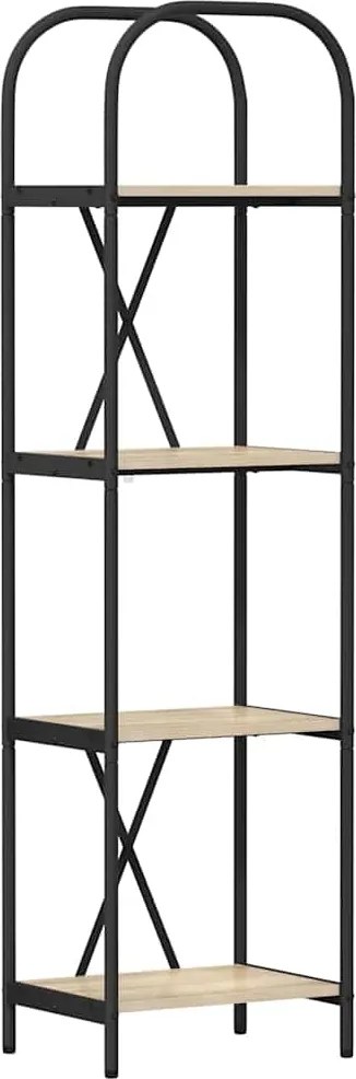 vidaXL Raft pentru cărți Stejar Sonoma 40 x 30 x 146 cm Lemn compozit