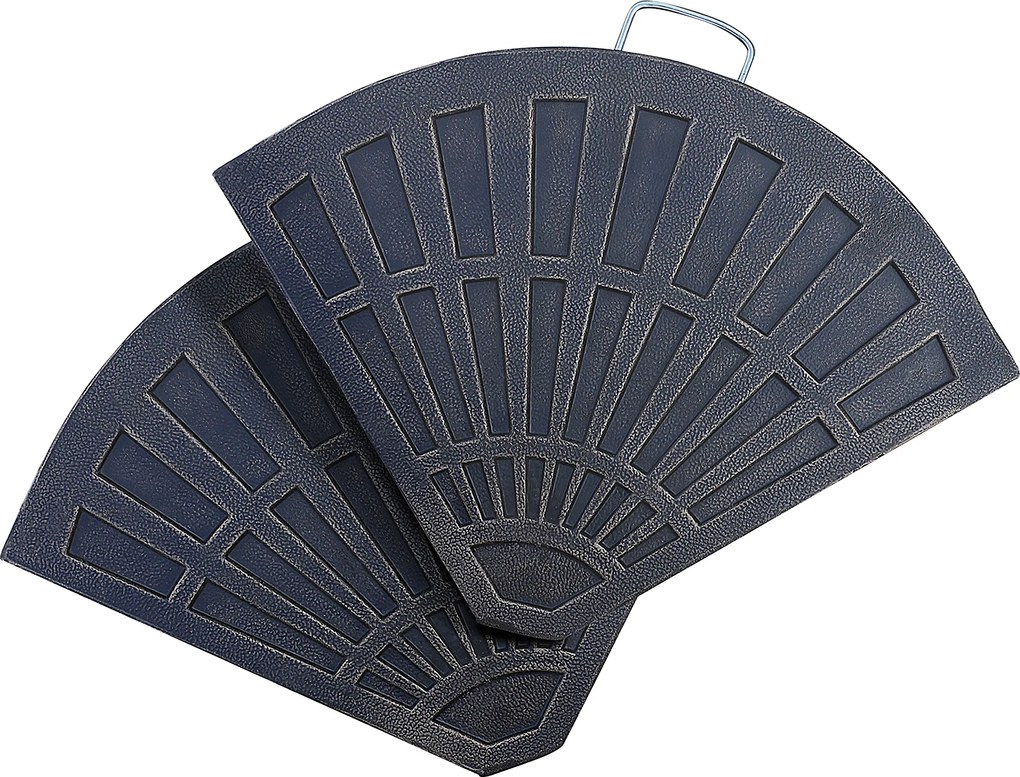 Outsunny Set 2 Greutăţi pentru Umbrelă de 28 kg cu Design în Evantai şi Mâner, 66x47x4.2 cm, Bronz | Aosom Romania