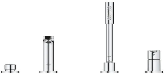 GROHE 19577001 - Baterie pentru cadă LINEARE, montaj în 4 găuri, crom lucios
