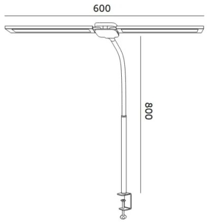 Lampă de birou LED cu intensitate reglabilă USB TENUIX DUO LED/14W/5V 3000-6000K negru