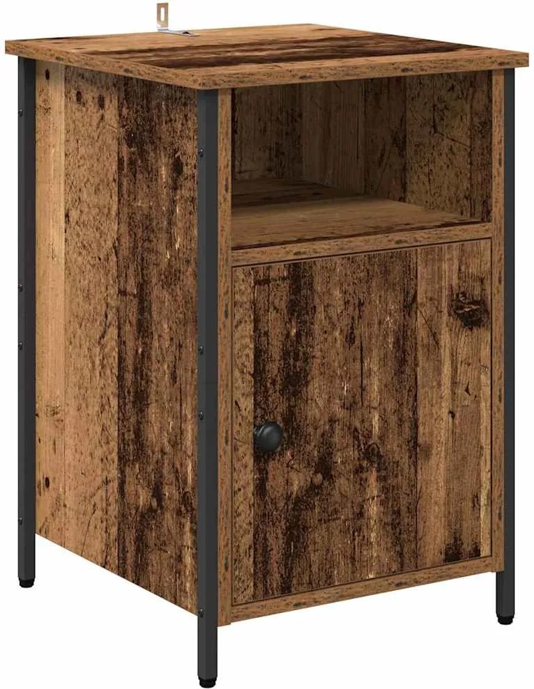 vidaXL Dulap de noapte Lemn vechi 40 x 42 x 60 cm Lemn compozit