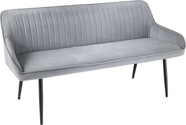 Bancheta tapitata design modern Turin 160cm, gri argintiu