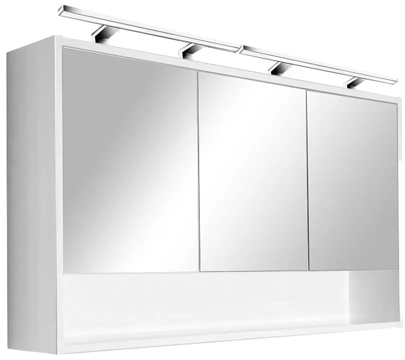 Dulap cu oglindă Luna 120, alb, superior