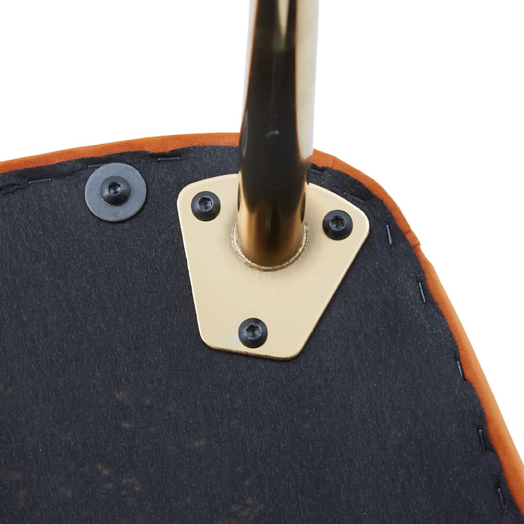 Fotoliu de salon din catifea, Design ergonomic, Portocaliu