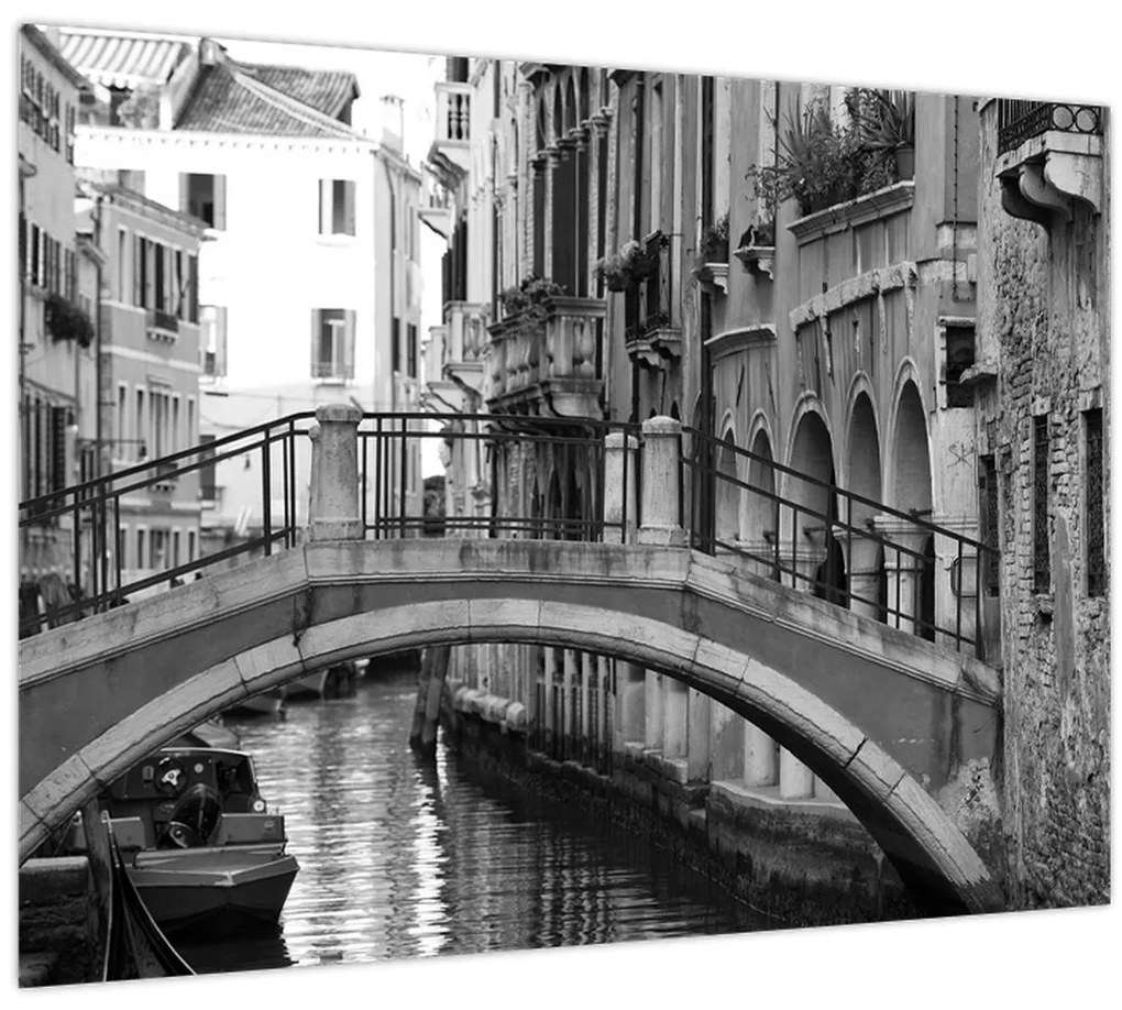 Tablou pe sticlă - Vedere din Veneția (70x50 cm)