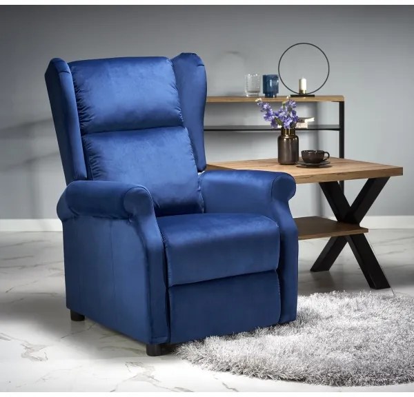 Fotoliu reclinabil RELAXA, albastru închis