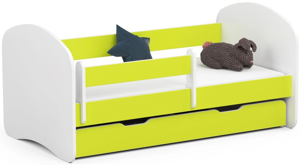 Pat pentru copii Pranshi (lămâie verde) (cu saltea). 1070768