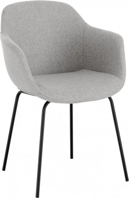 Scaun tapițat cu picioare din metal Fiji, 81 x 58 cm