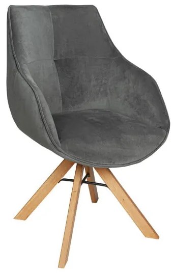 Scaun Vegas Rotativ Smoke Si Oak Gina Charcoal