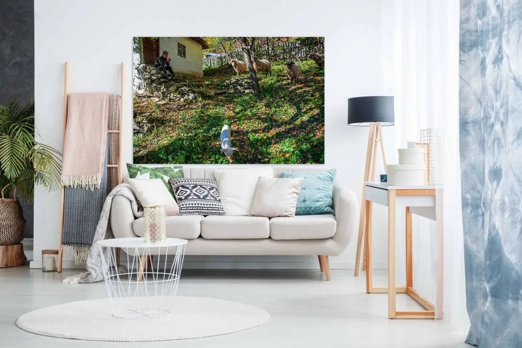 Tablou Peisaj cu mioarele - 90x60cm