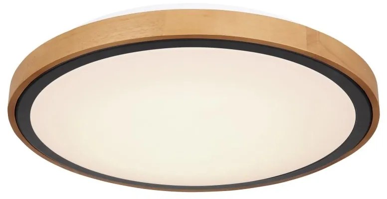 Plafoniera LED cu aspect lemn design modern Bruno maro 43,7cm 24W