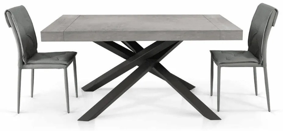 MASA EXTENSIBILA COMFY CU PICIOR METALIC - 160 cm / 90 cm / h 77 - ALB ANTICHIZAT