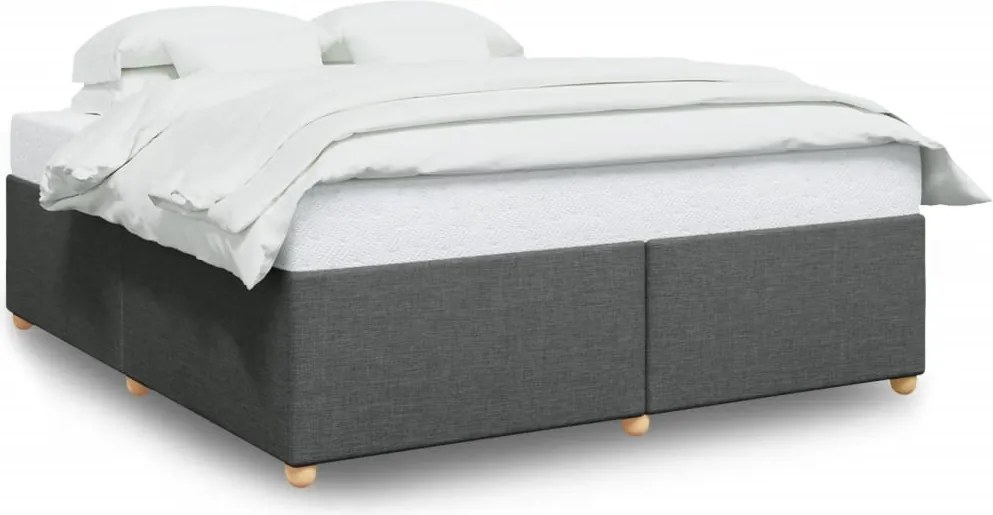 vidaXL Cadru de pat fără saltea, gri închis, 180x200 cm, textil