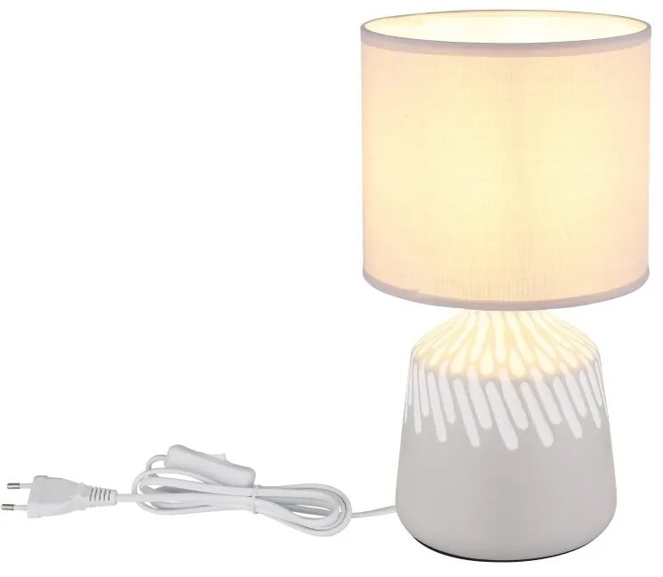 Lampa de masa ceramica cenusie RELA
