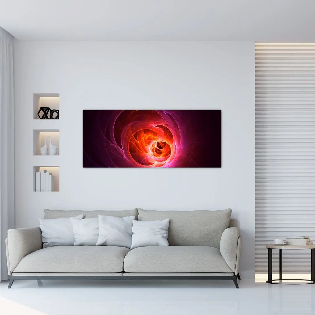 Tablou modern cu abstracțiune roz (120x50 cm), în 40 de alte dimensiuni noi